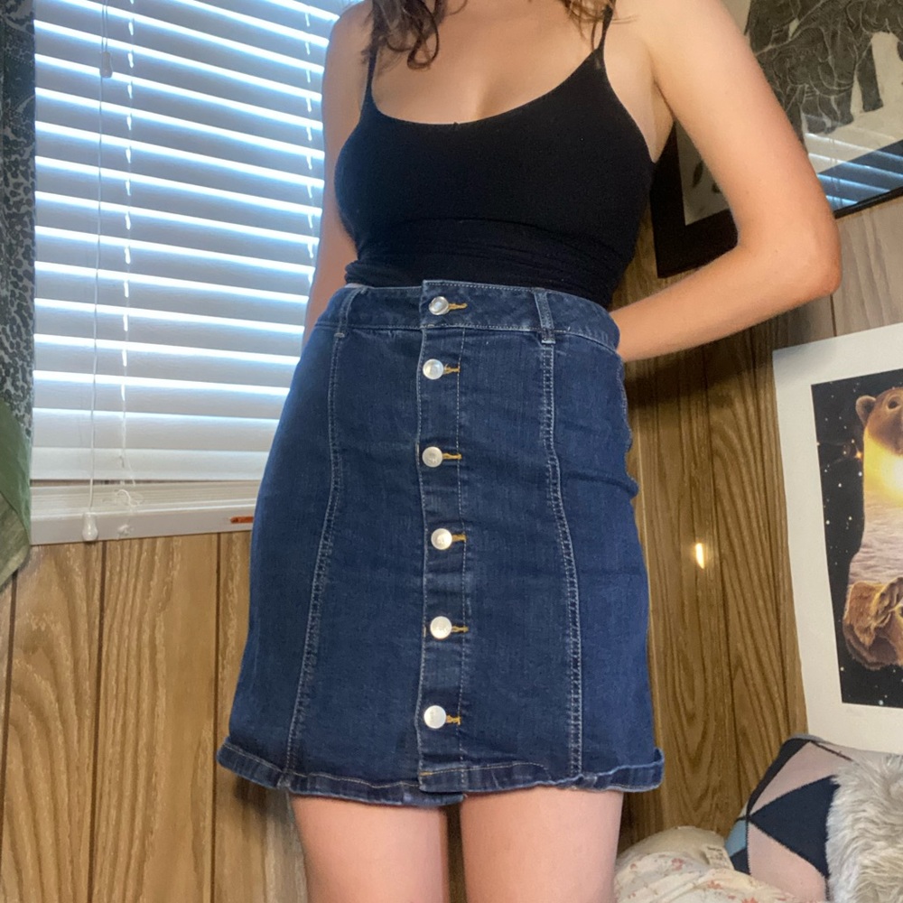 Button up Denim skirt